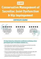 Conservative Management of Sacroiliac Joint Dysfunction & Hip Impingement