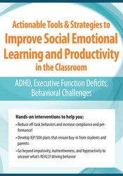 Actionable Tools and Strategies to Improve Social Emotional Learning and Productivity in the Classroom